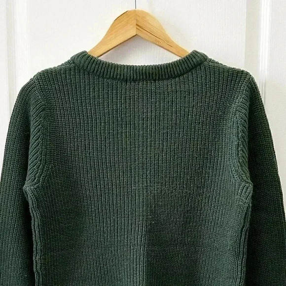 Devoted Sweater Lace Tie Front Keyhole Neckline High Low Hem Green Size Small - Picture 8 of 16